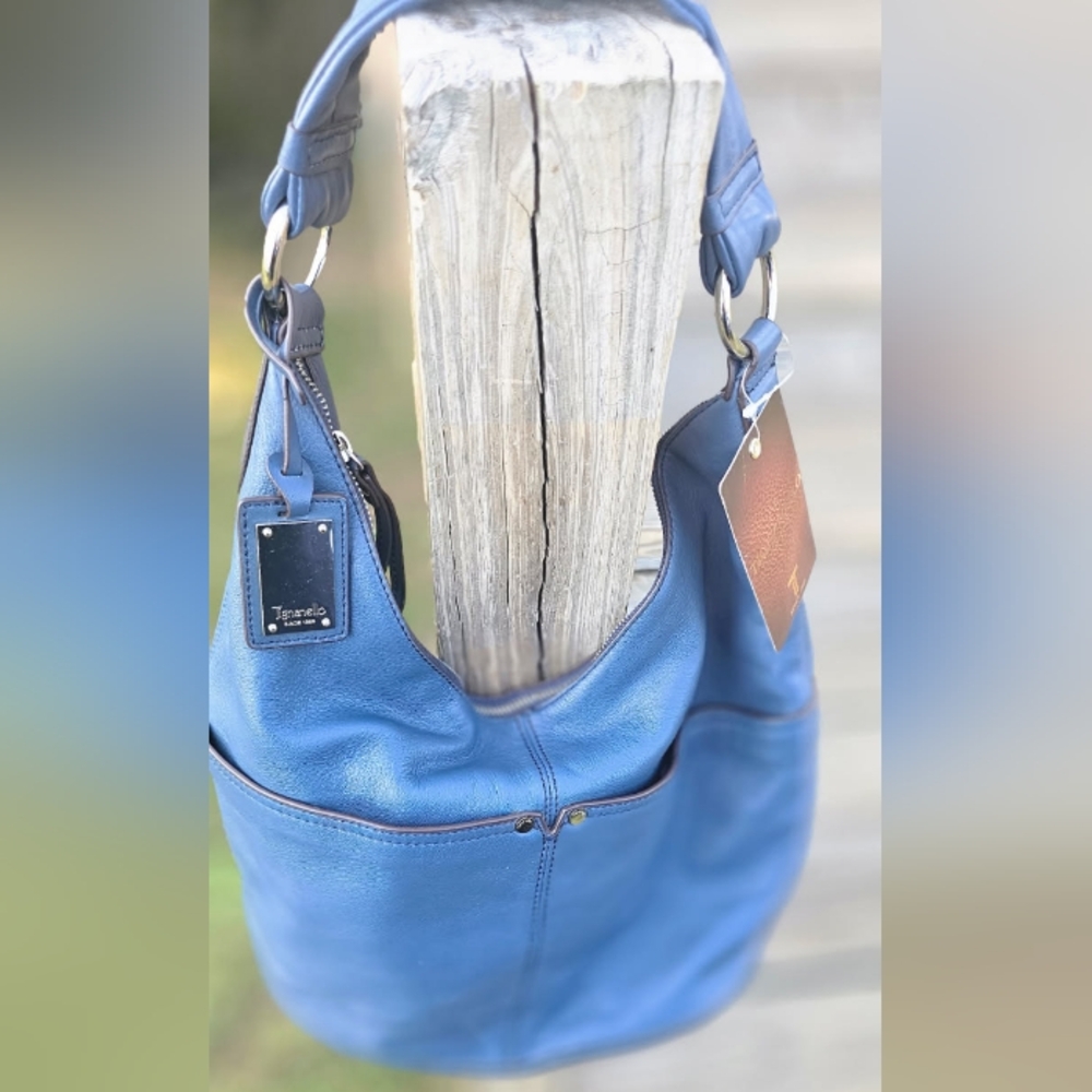 Tignanello NWT BLUE LEATHER BAG